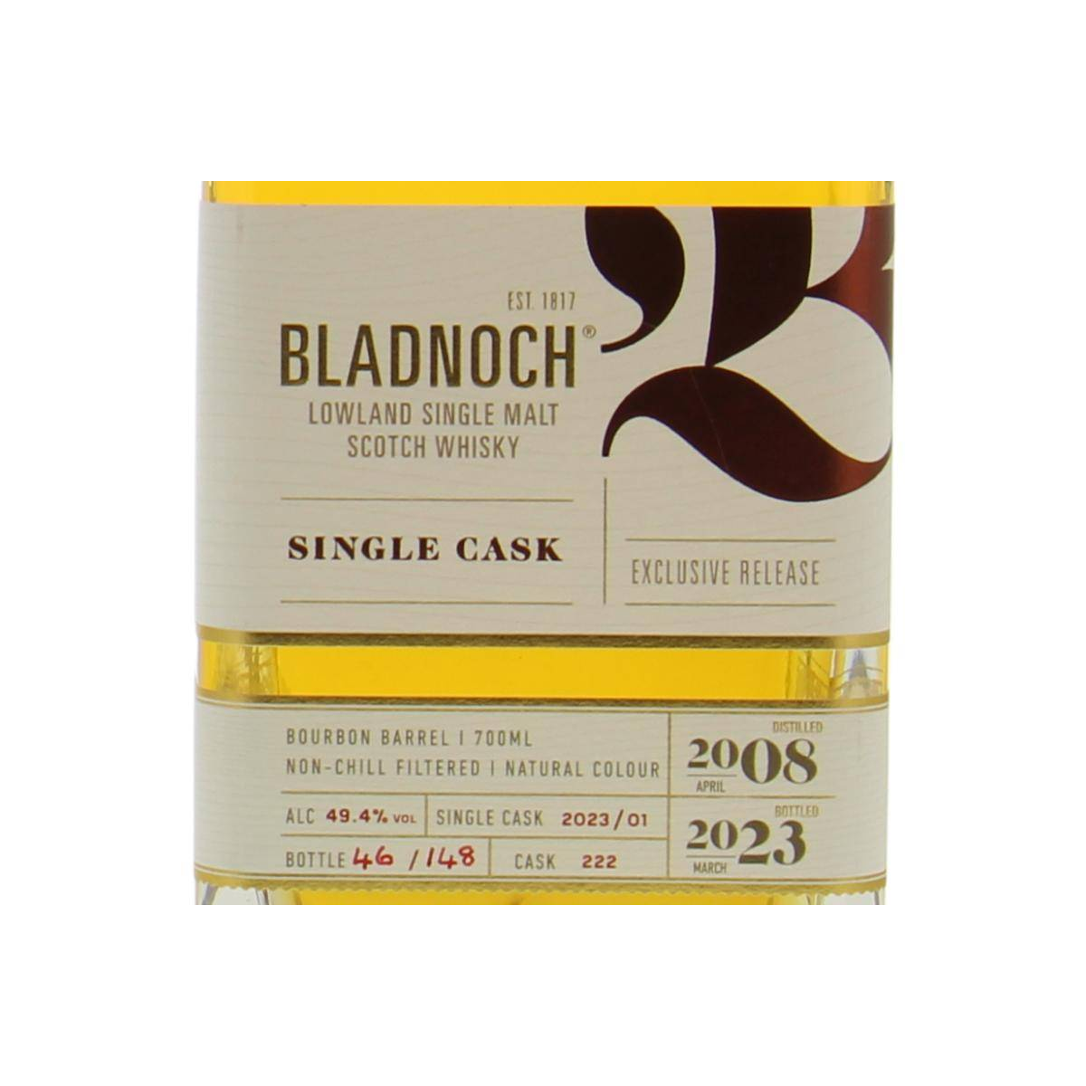 Bladnoch Single Cask 2008 14 Years Single Malt Whisky 2