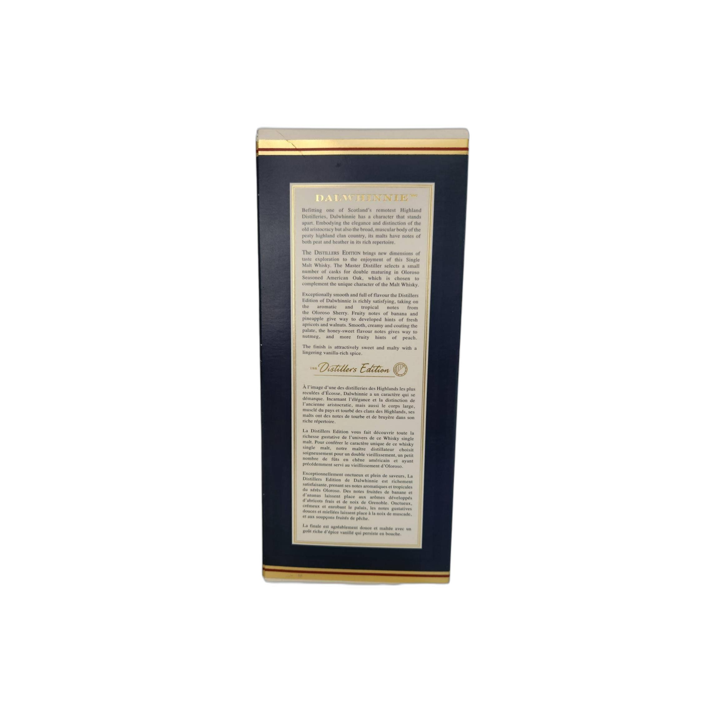 Dalwhinnie Single Malt Whisky 3