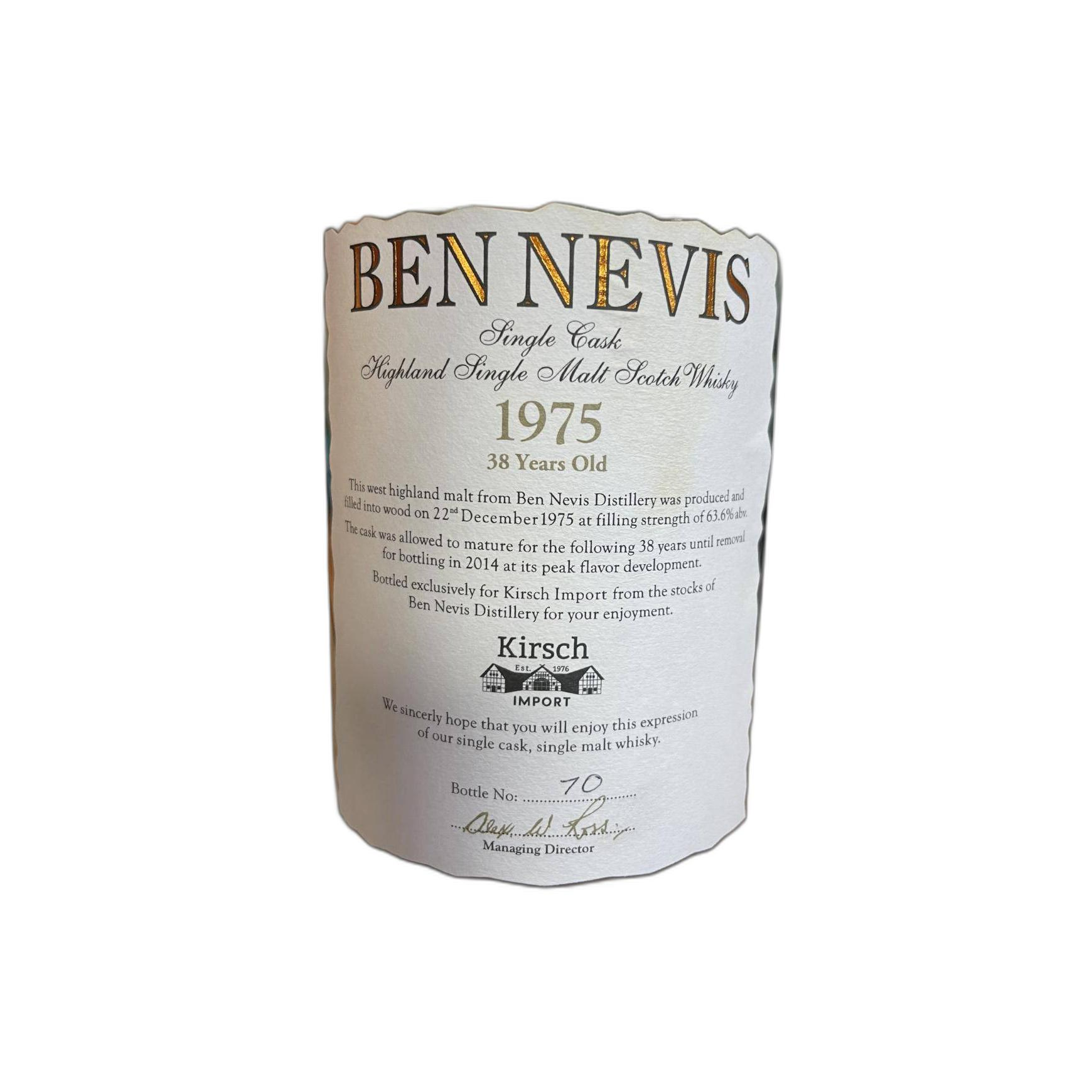 Ben Nevis 1975 38 Years Single Malt Whisky 2