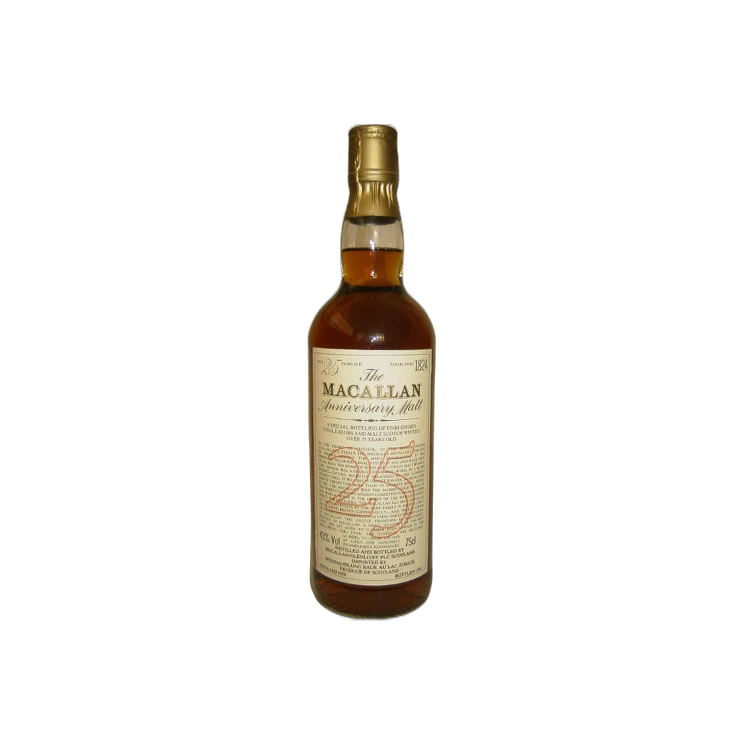 The Macallan 1958 25 Years Single Malt Whisky