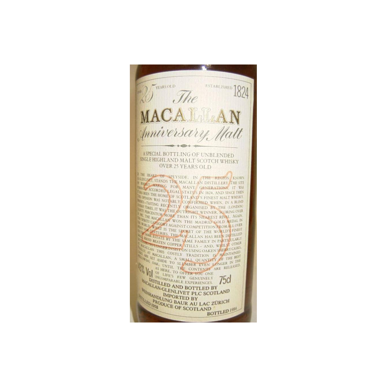 The Macallan 1958 25 Years Single Malt Whisky 2