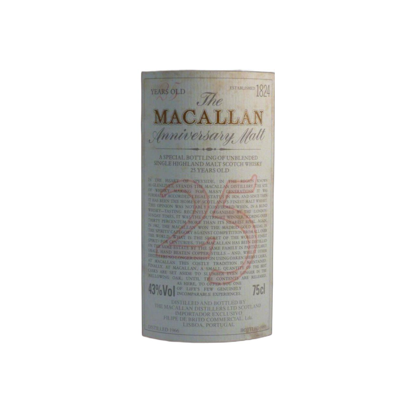 The Macallan 1966 25 Years Single Malt Whisky 2