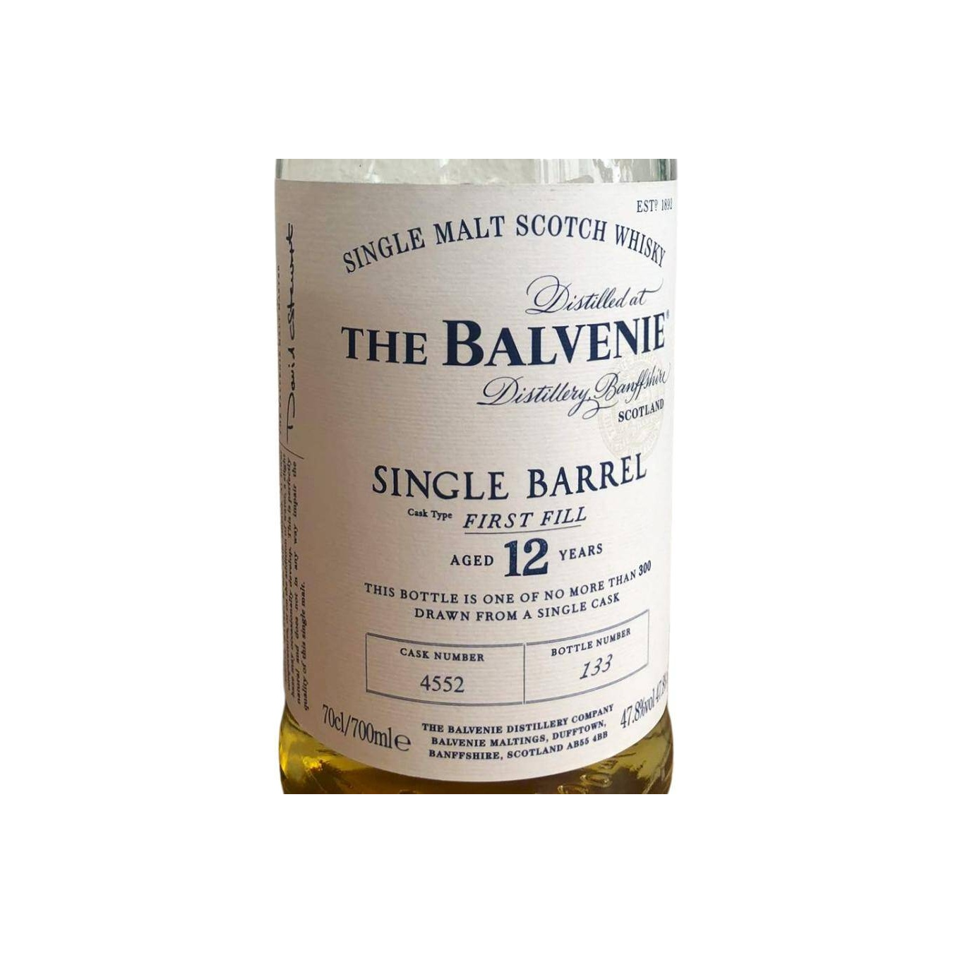 The Balvenie 12 Years Single Malt Whisky