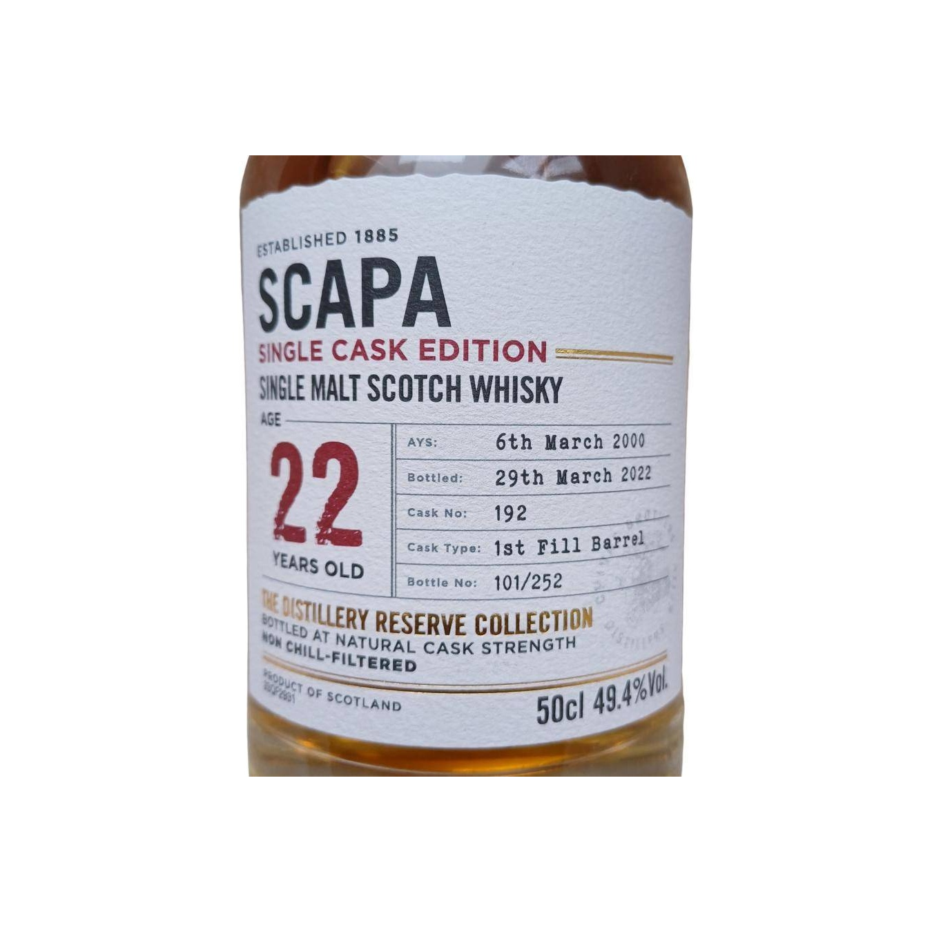 Scapa 2000 22 Years Single Malt Whisky