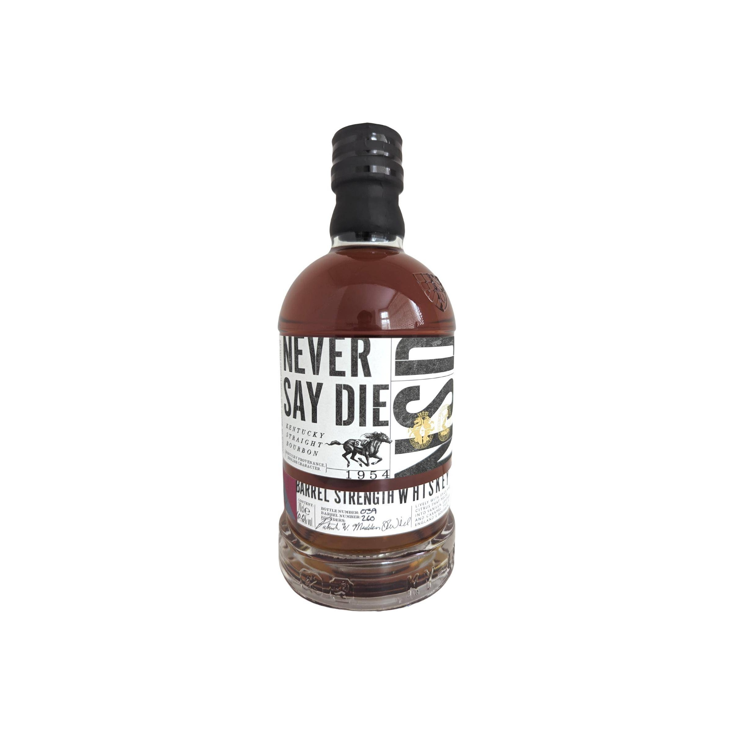 Never Say Die Barrel Strength Whisky NSD