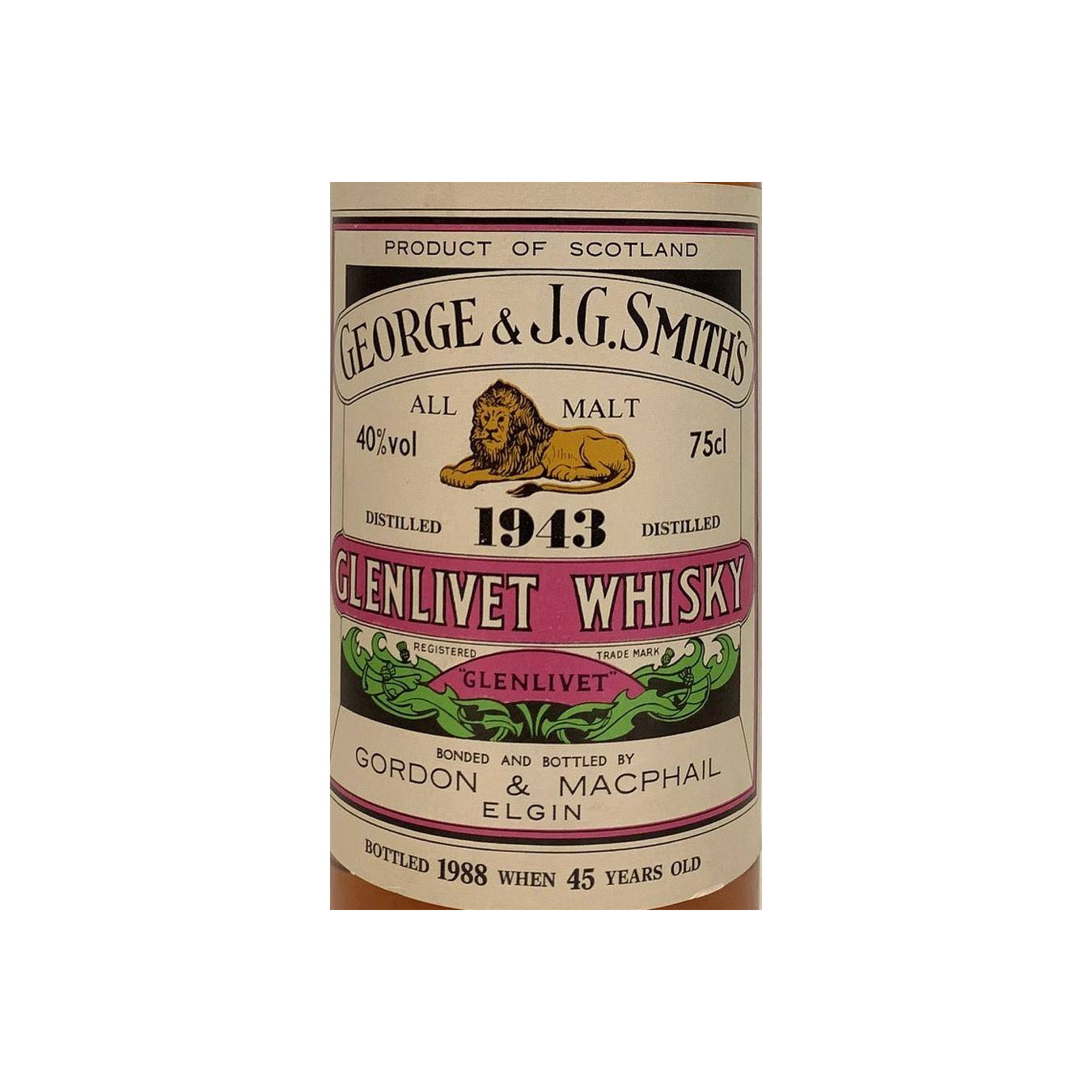 Gordon & MacPhail 1943 45 Years Single Malt Whisky 2