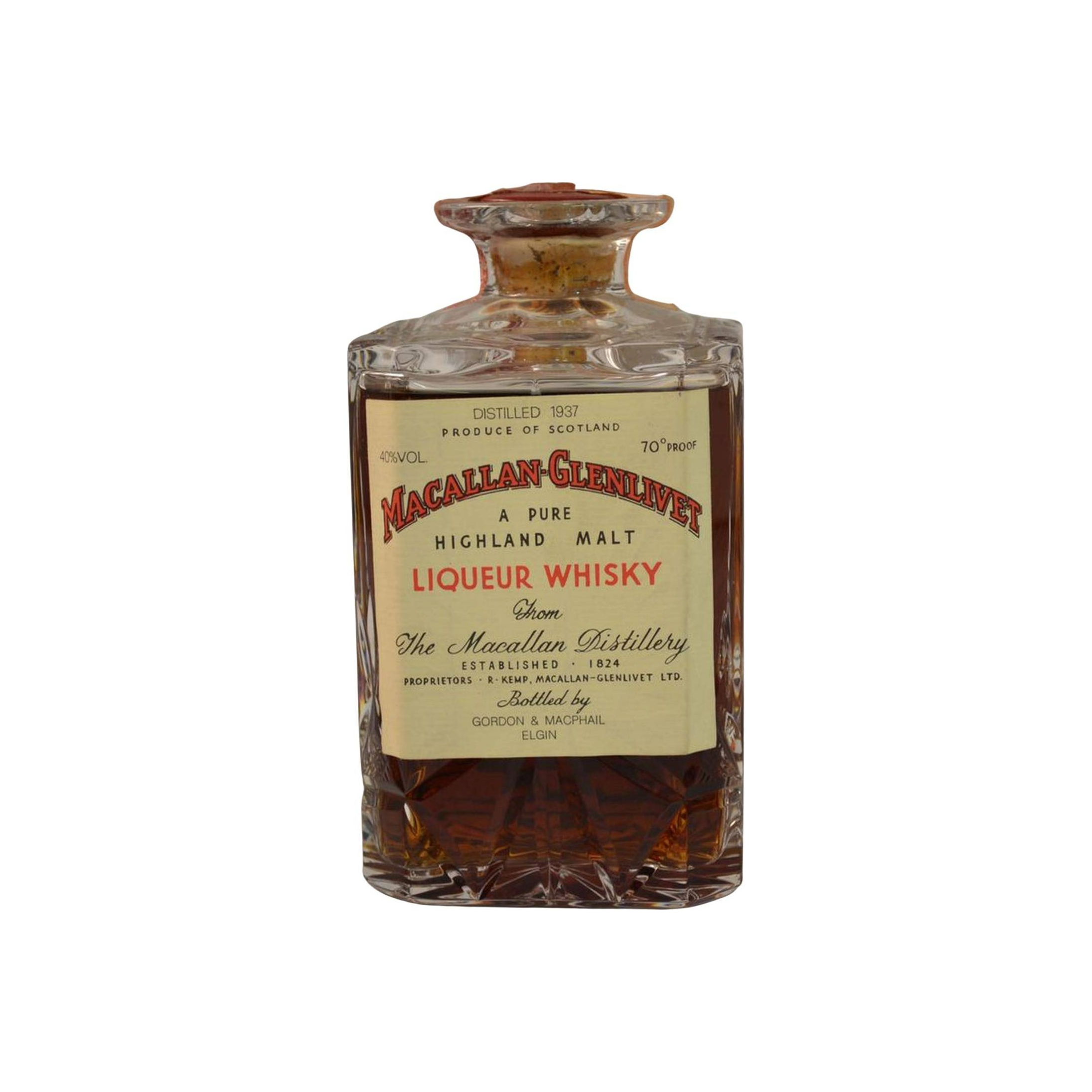 Gordon & MacPhail 1937 Single Malt Whisky