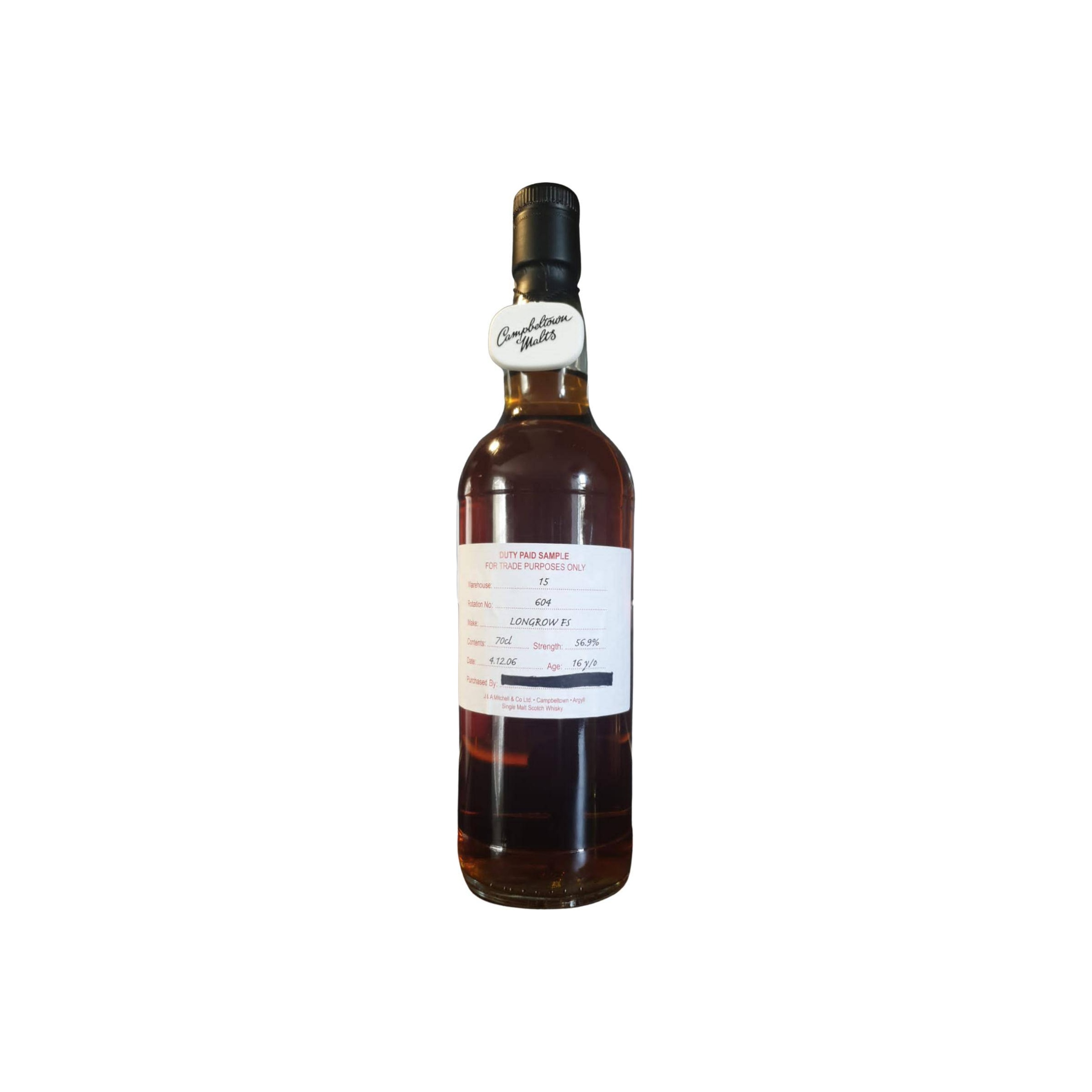 Longrow Duty Paid Sample - For Trade Purposes Only 2006 16 Years Single Malt Whisky