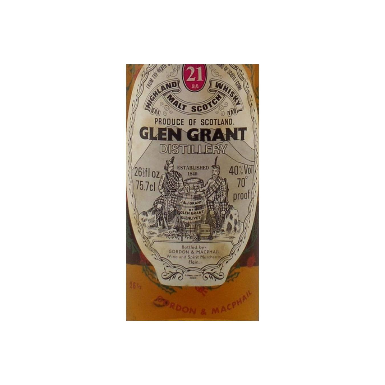 Glen Grant Licensed Bottling 21 Years Single Malt Whisky