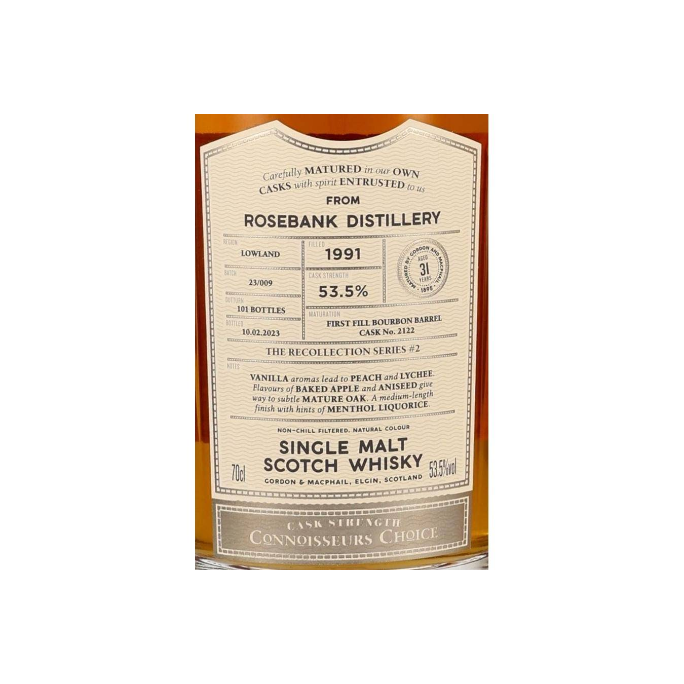 Rosebank Connoisseurs Choice - Cask Strength 1991 31 Years Single Malt Whisky 3