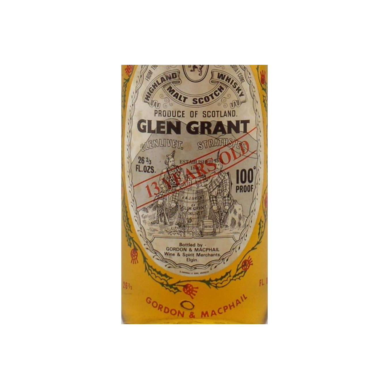 Glen Grant Licensed Bottling 13 Years Single Malt Whisky
