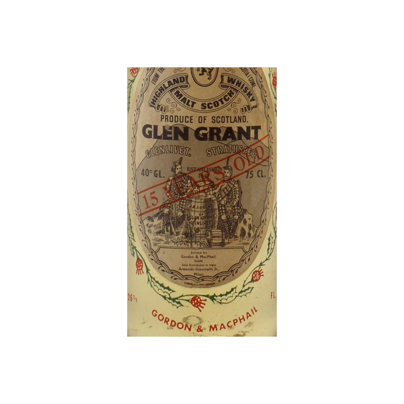 Glen Grant Licensed Bottling 15 Years Single Malt Whisky