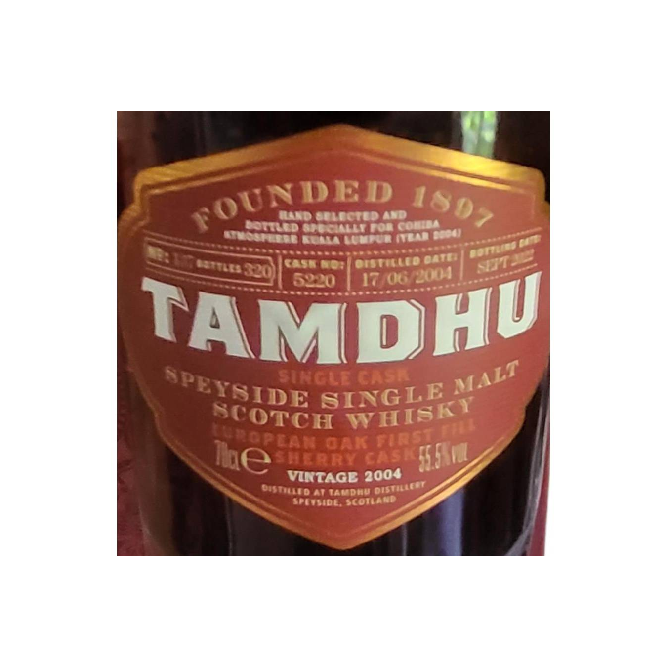 Tamdhu Single Cask 2004 Single Malt Whisky