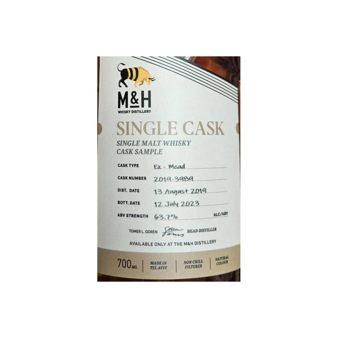 Milk & Honey Single Cask 2019 Single Malt Whisky