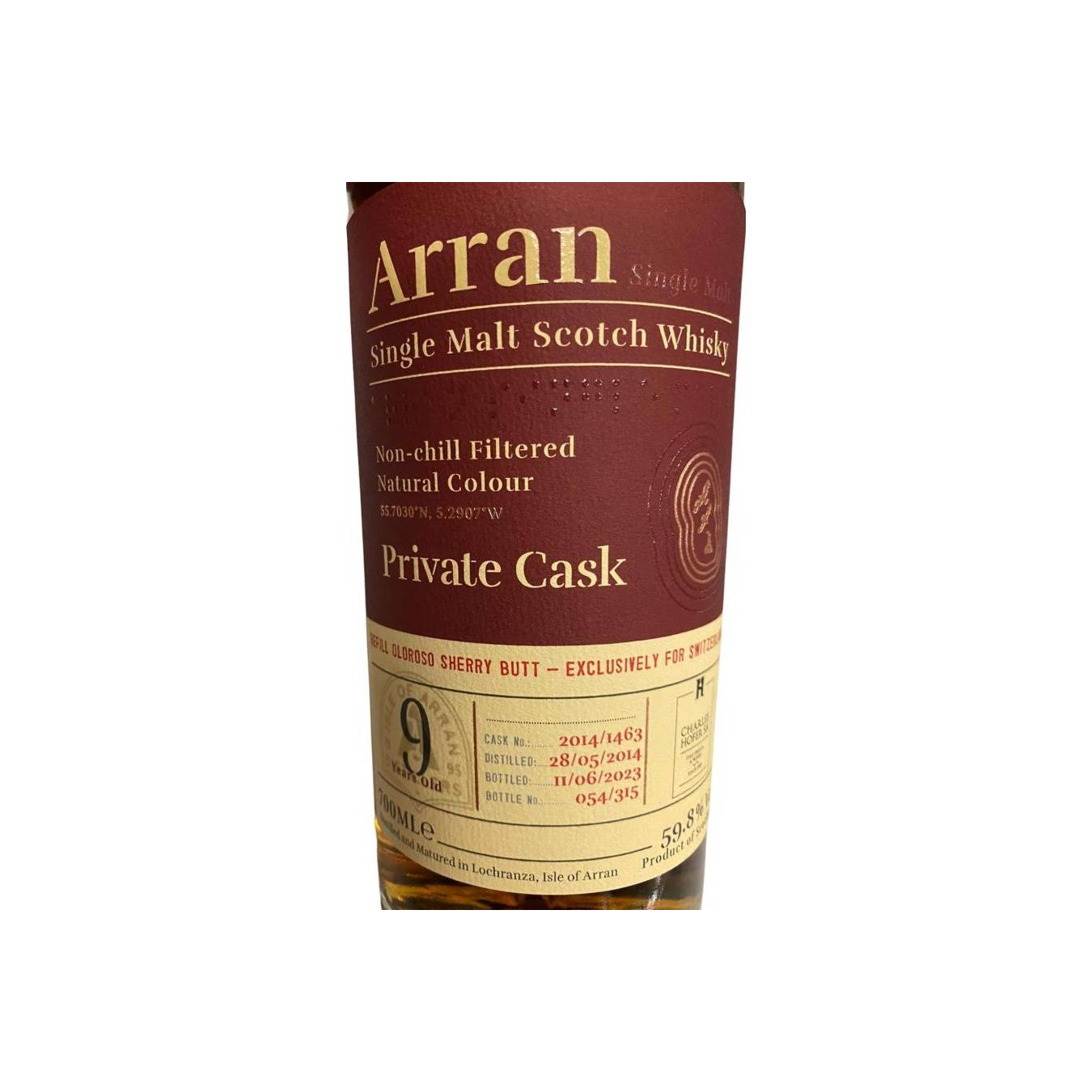 Arran Private Cask 2014 9 Years Single Malt Whisky