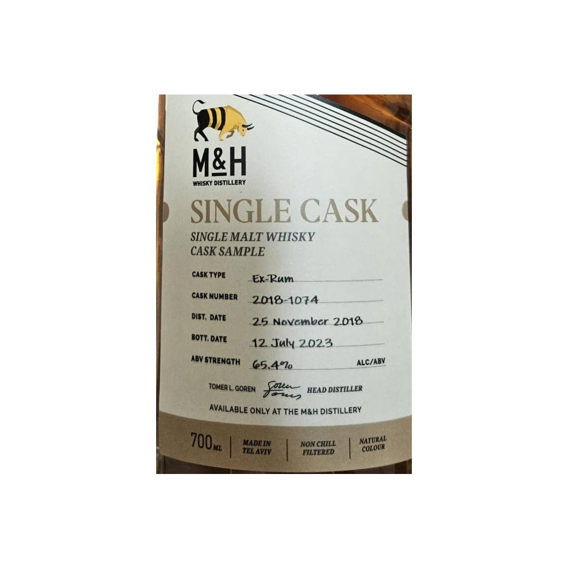 Milk & Honey Single Cask 2018 Single Malt Whisky