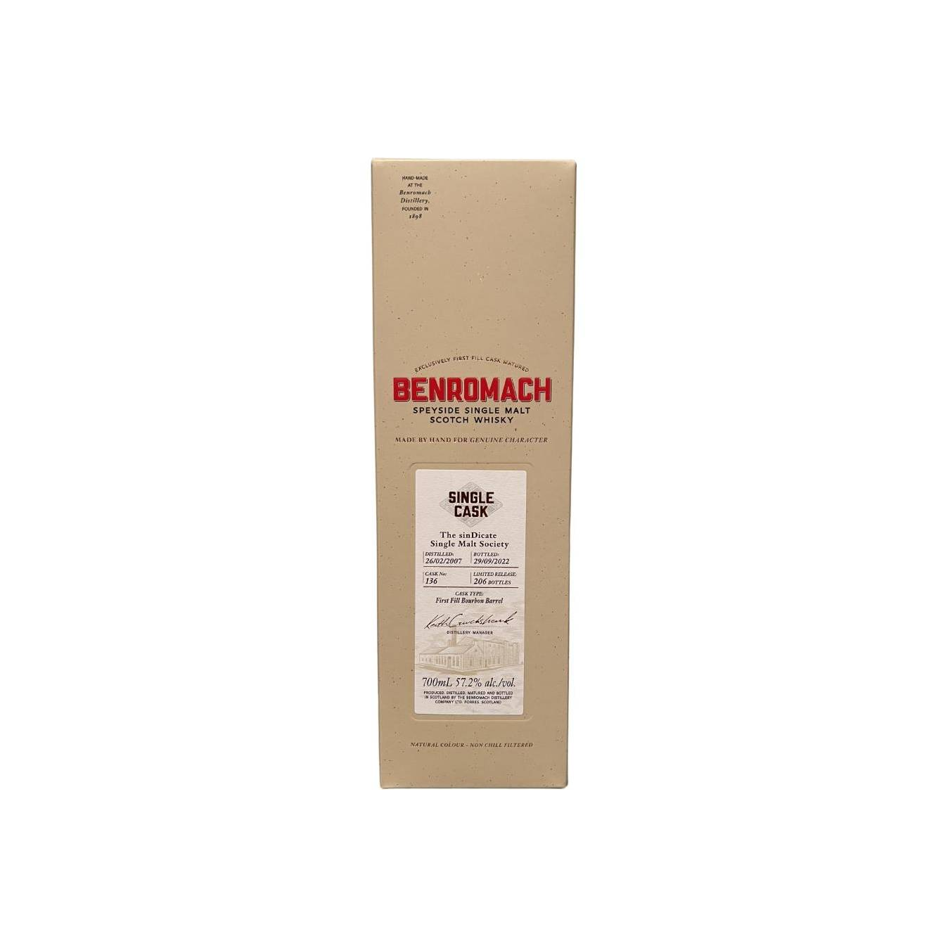 Benromach Single Cask 2007 15 Years Single Malt Whisky