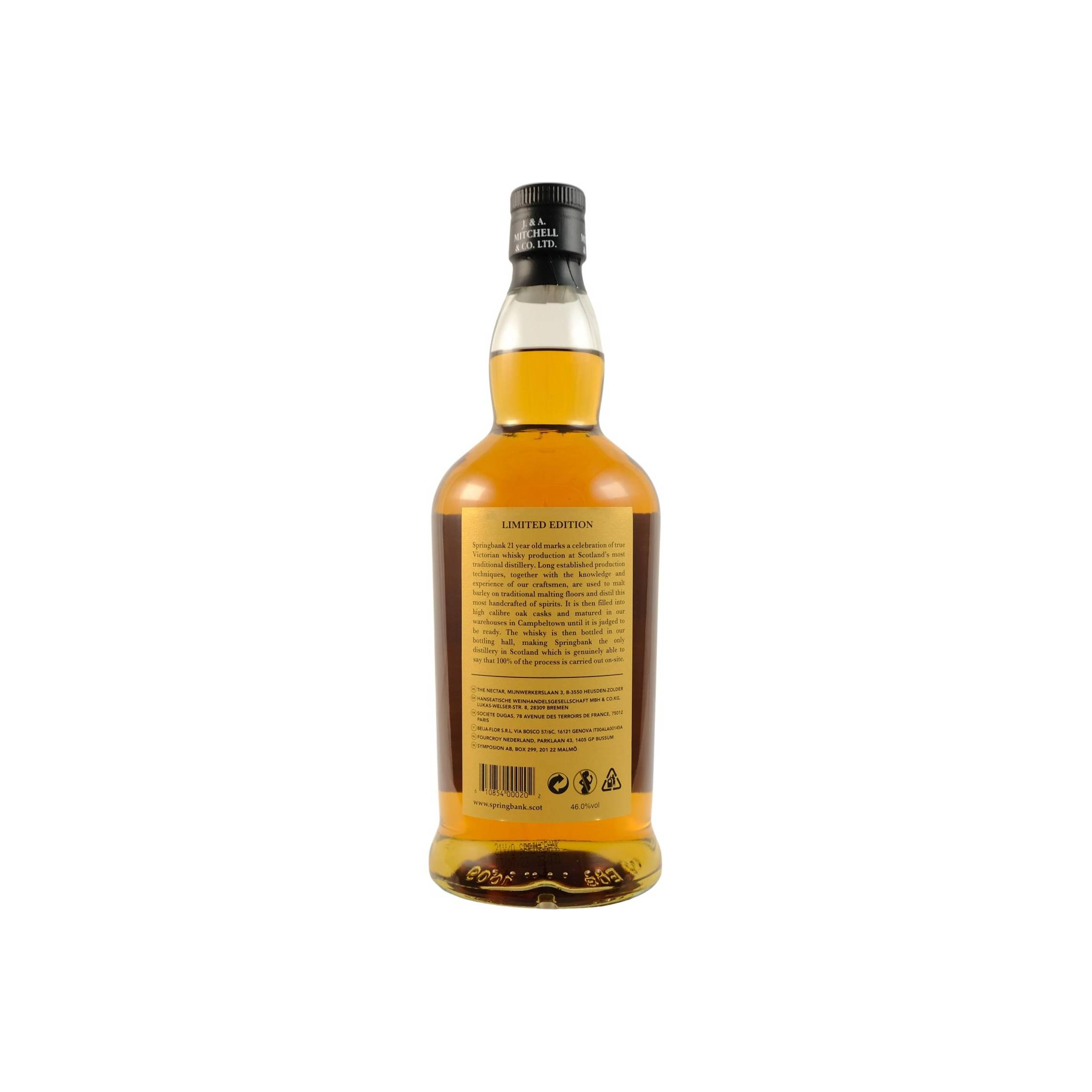 Springbank 21 Years Single Malt Whisky 2
