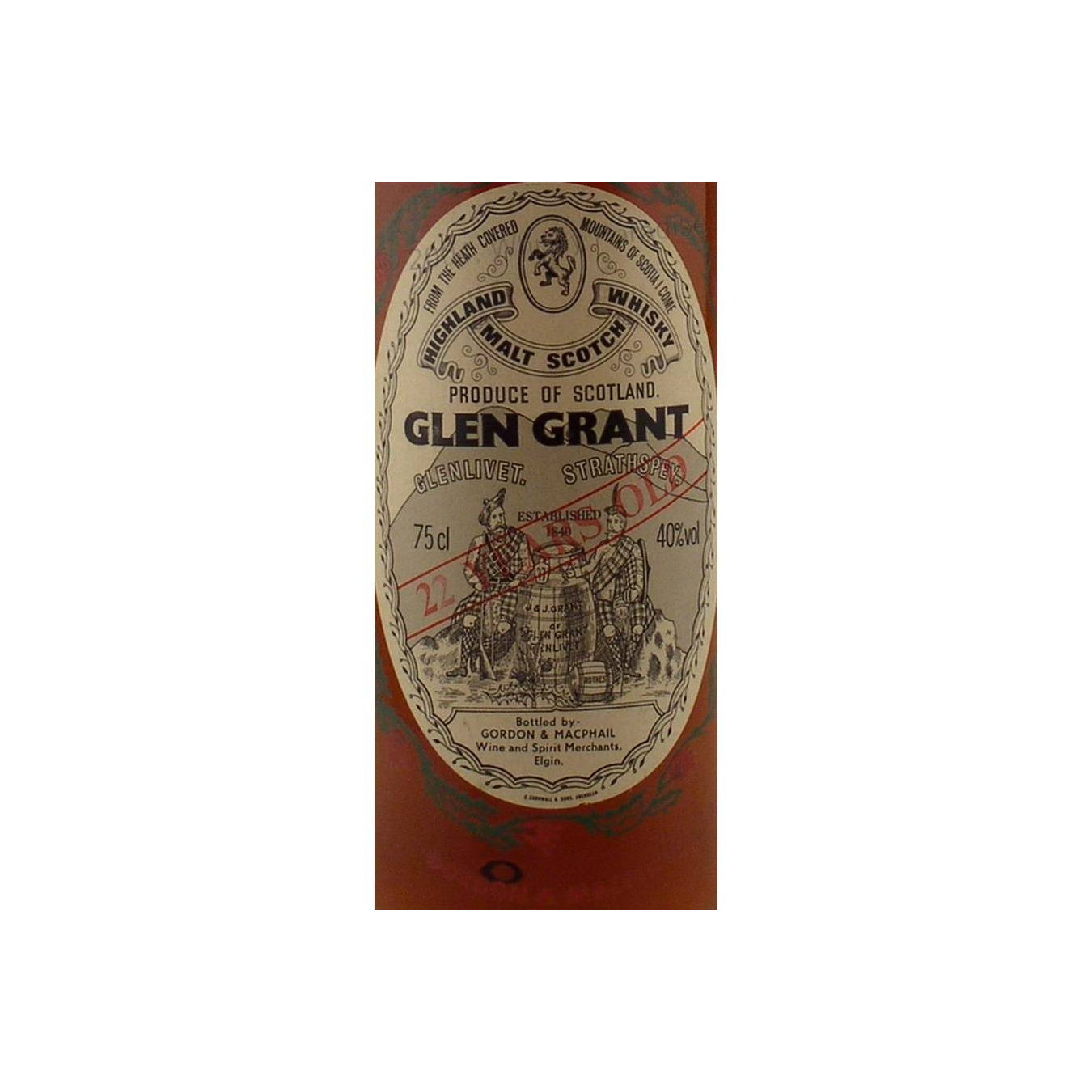 Glen Grant Licensed Bottling 22 Years Single Malt Whisky