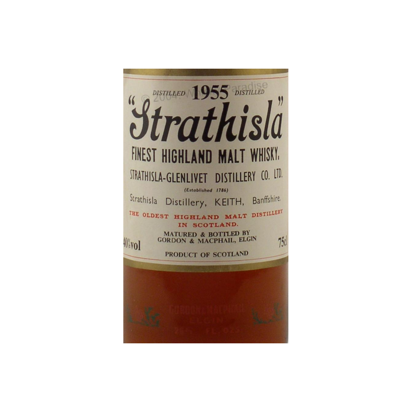 Strathisla Licensed Bottling 1955 Single Malt Whisky
