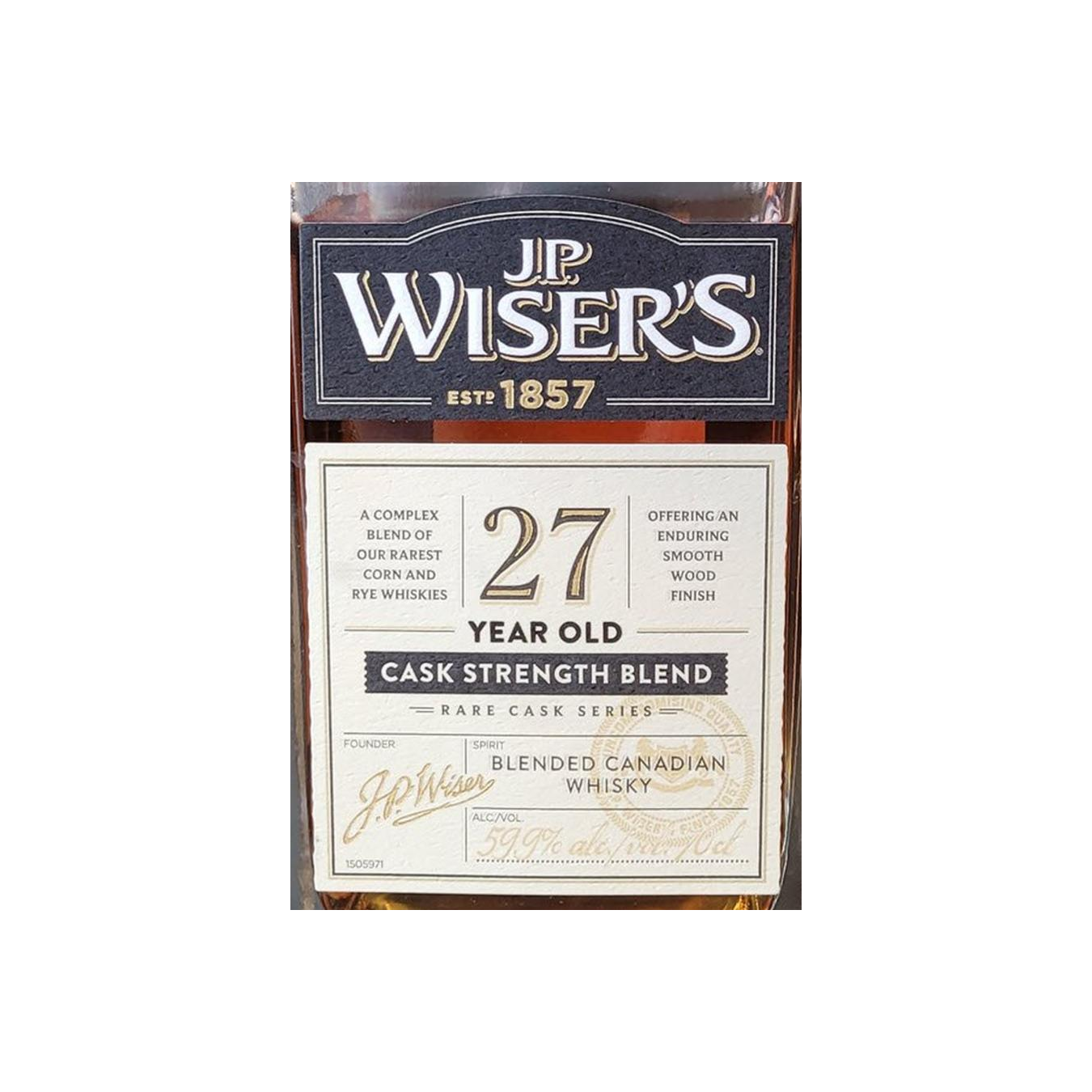 J.P. Wiser's 27 Years Blended Grain Whisky