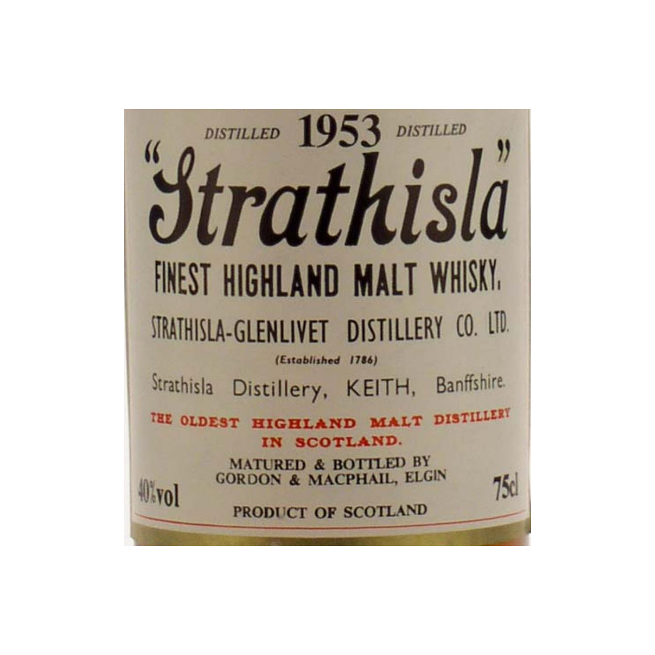 Strathisla Licensed Bottling 1953 Single Malt Whisky