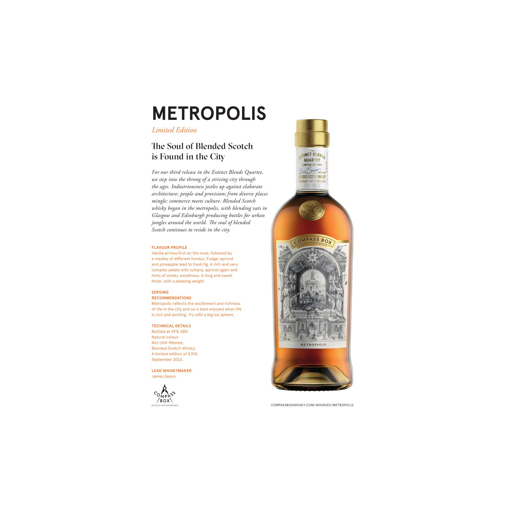 Metropolis Blended Scotch Whisky CB