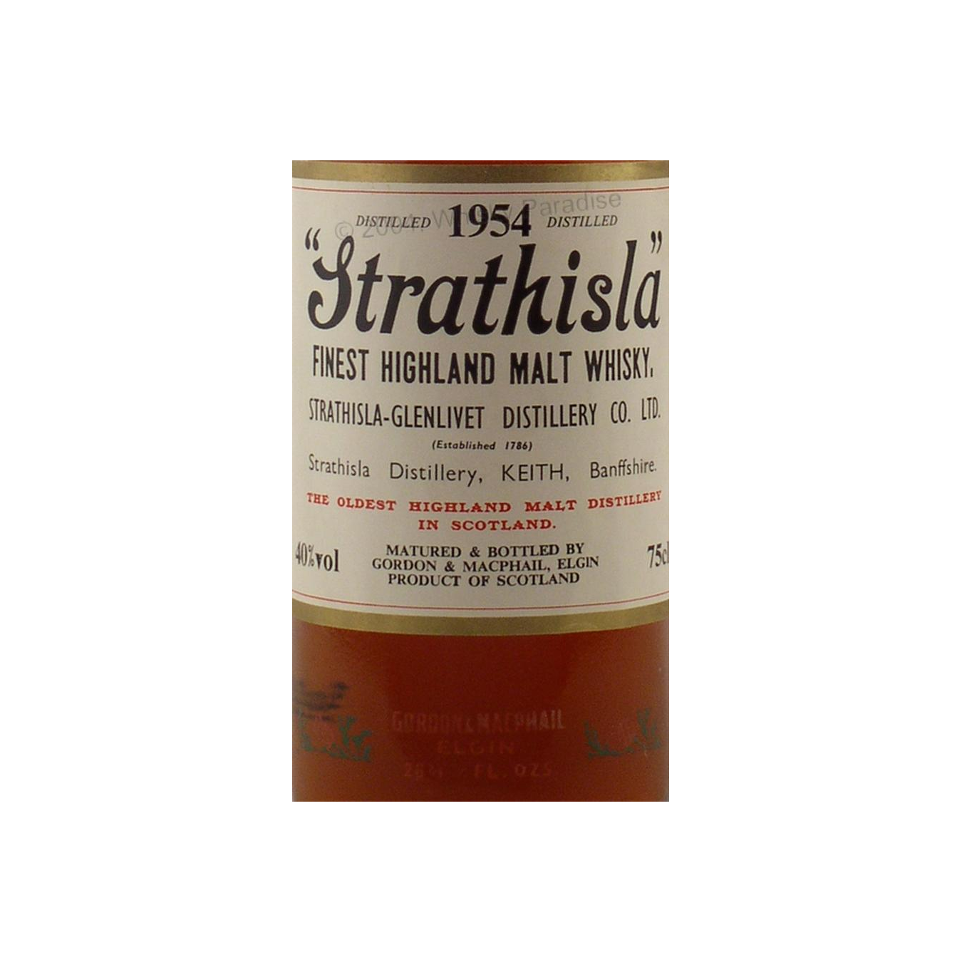 Strathisla Licensed Bottling 1954 Single Malt Whisky