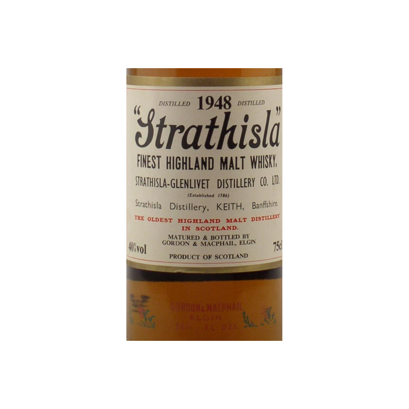 Strathisla 1948 Single Malt Whisky