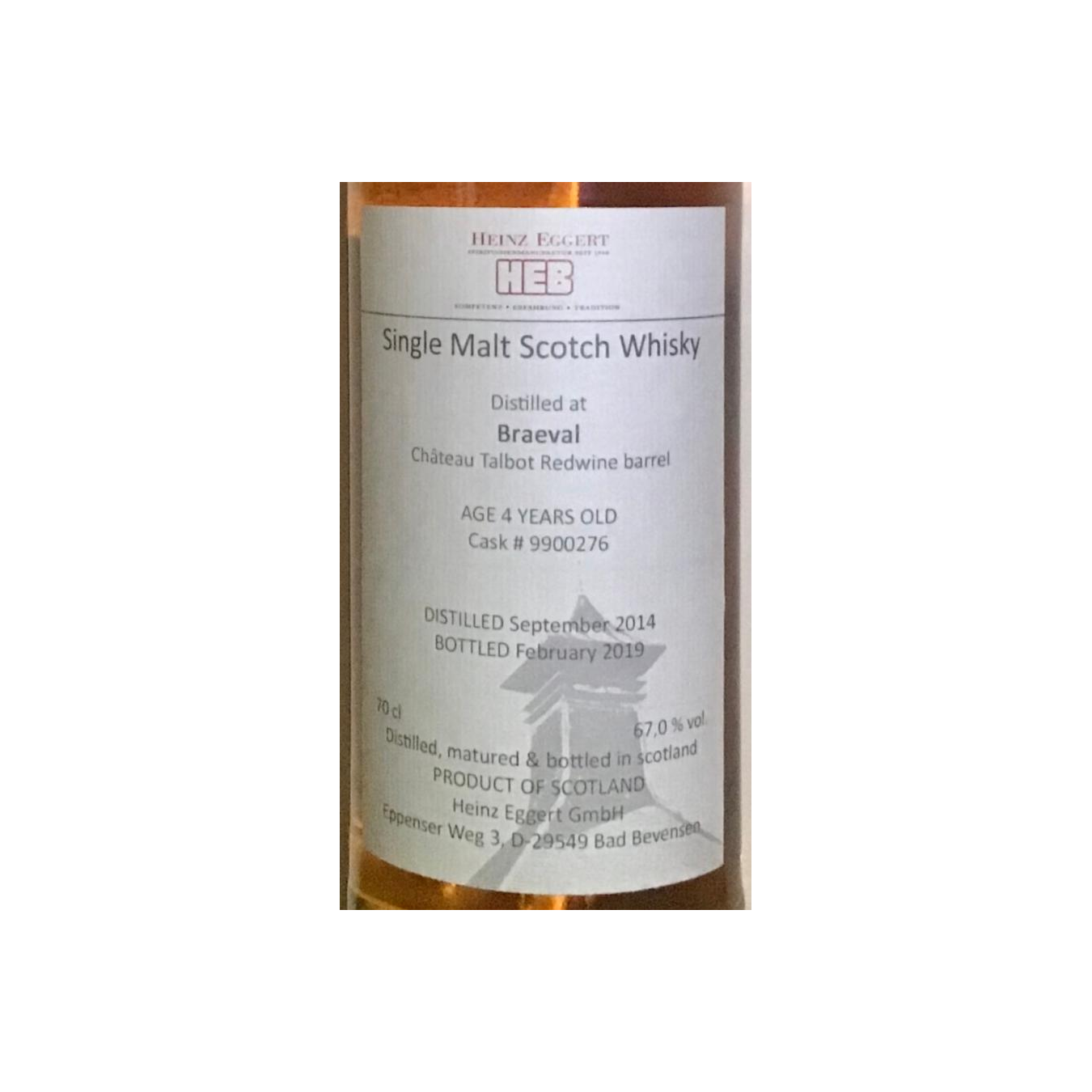 Braeval 2014 4 Years Single Malt Whisky