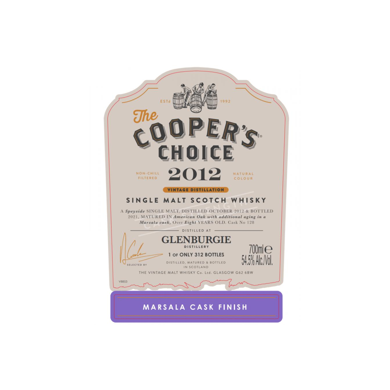 Glenburgie The Cooper's Choice 2012 8 Years Single Malt Whisky 2