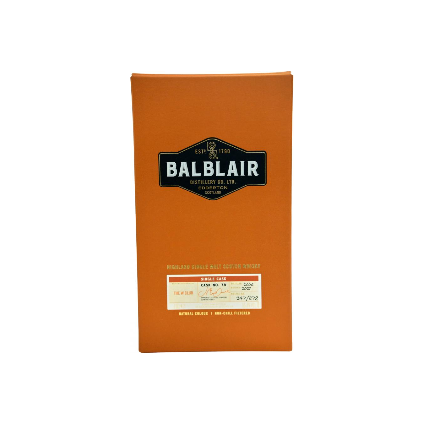 Balblair Single Cask 2006 Single Malt Whisky 3