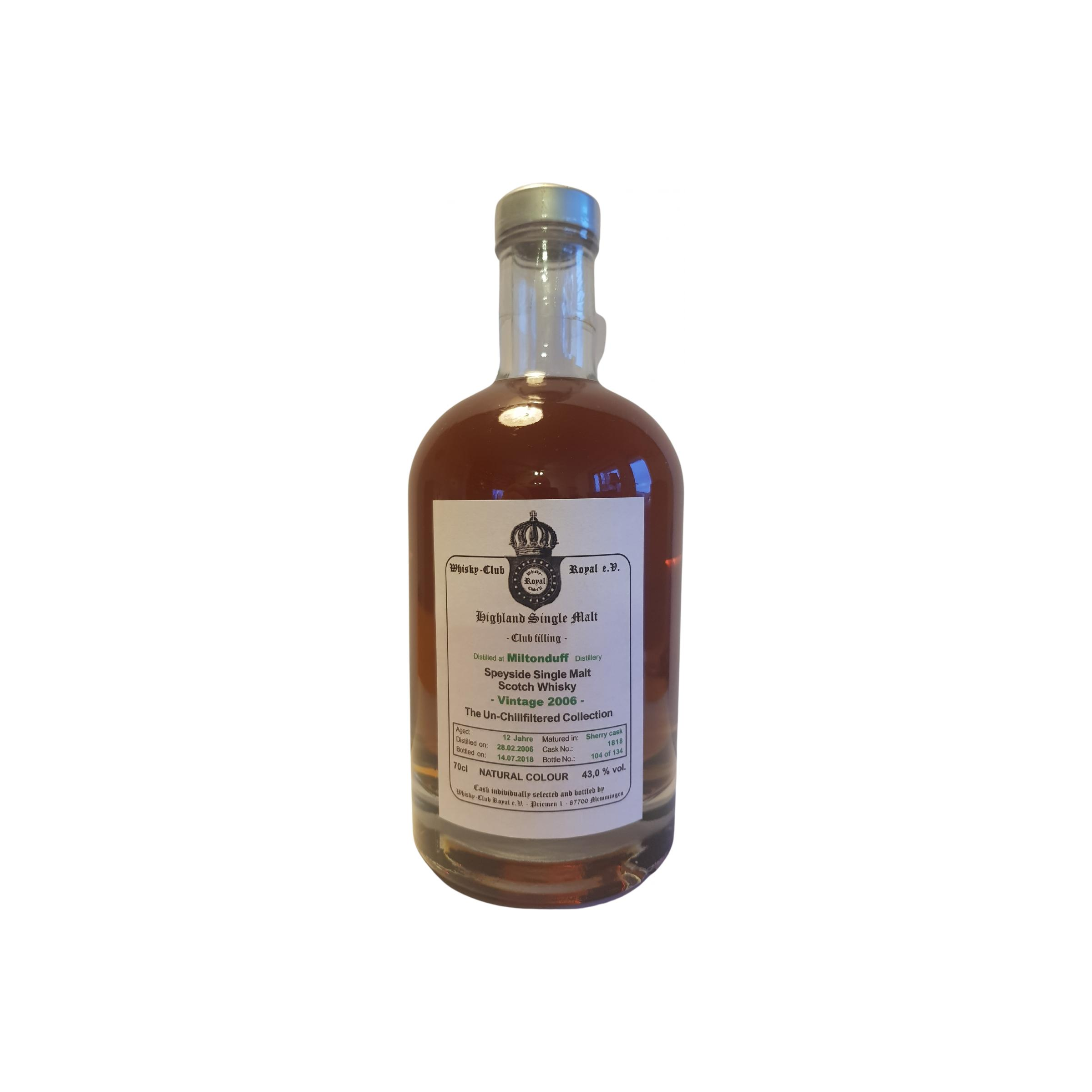 Miltonduff 2006 12 Years Single Malt Whisky