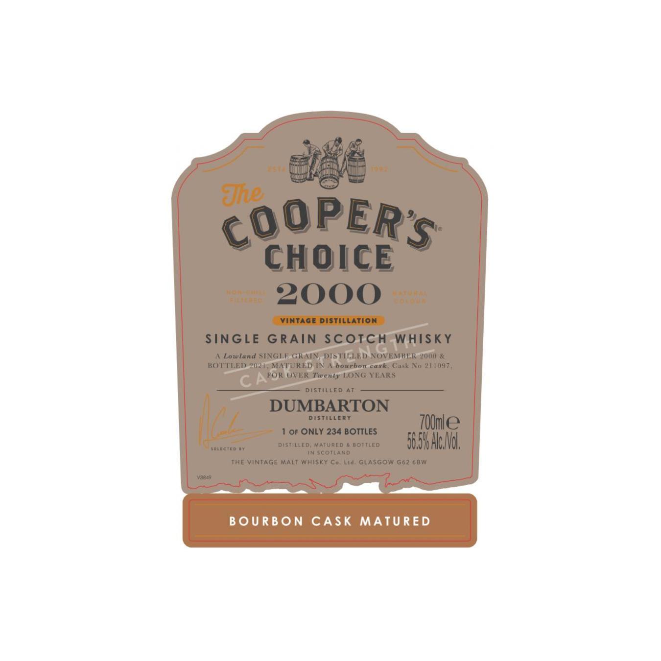 Dumbarton The Cooper's Choice 2000 20 Years Single Grain Whisky 2