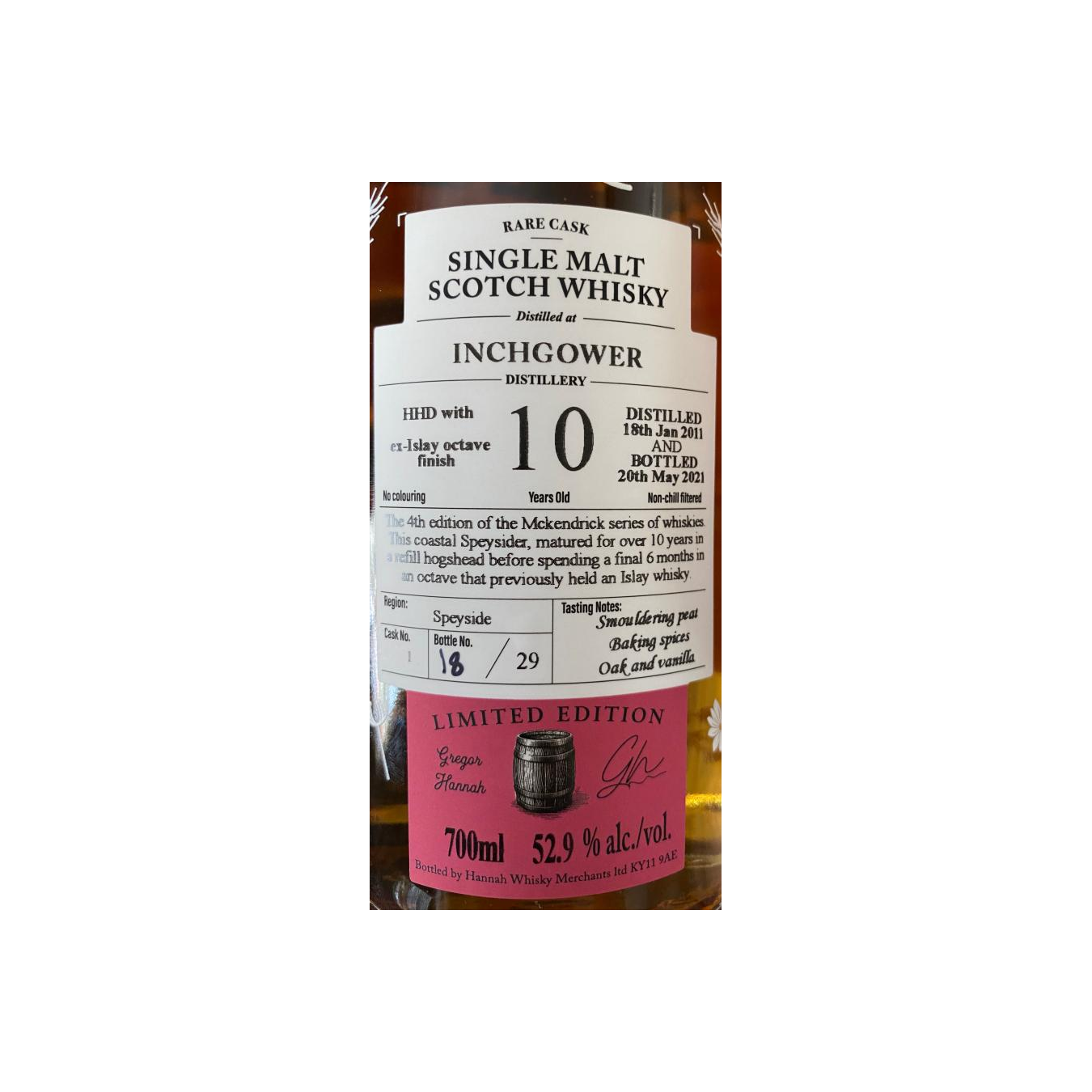 Inchgower Limited Edition 2011 10 Years Single Malt Whisky 2