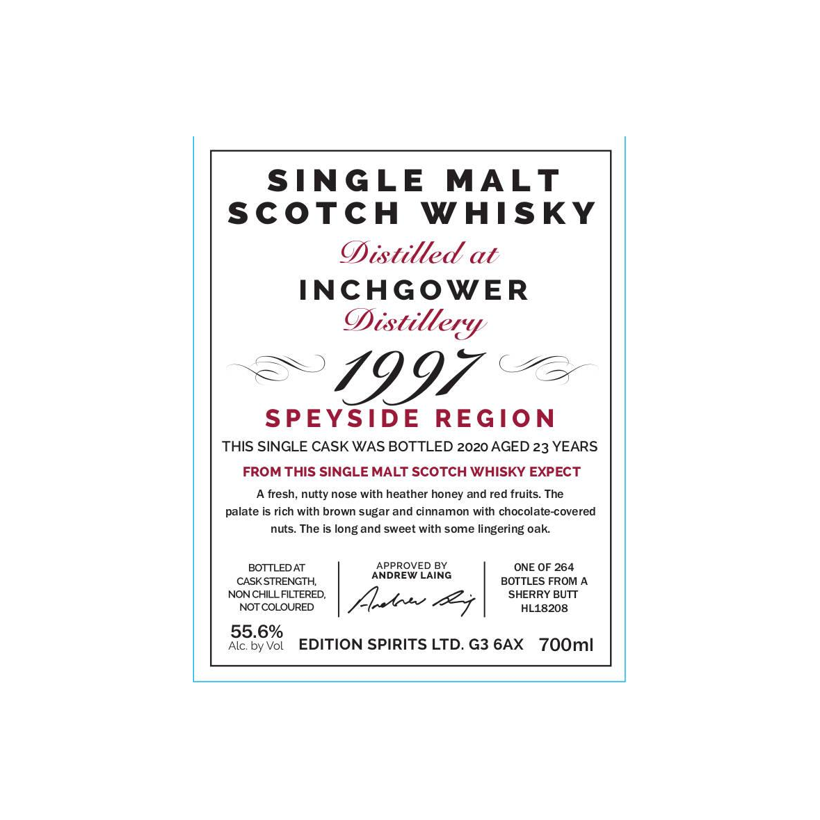 Inchgower 1997 23 Years Single Malt Whisky 3