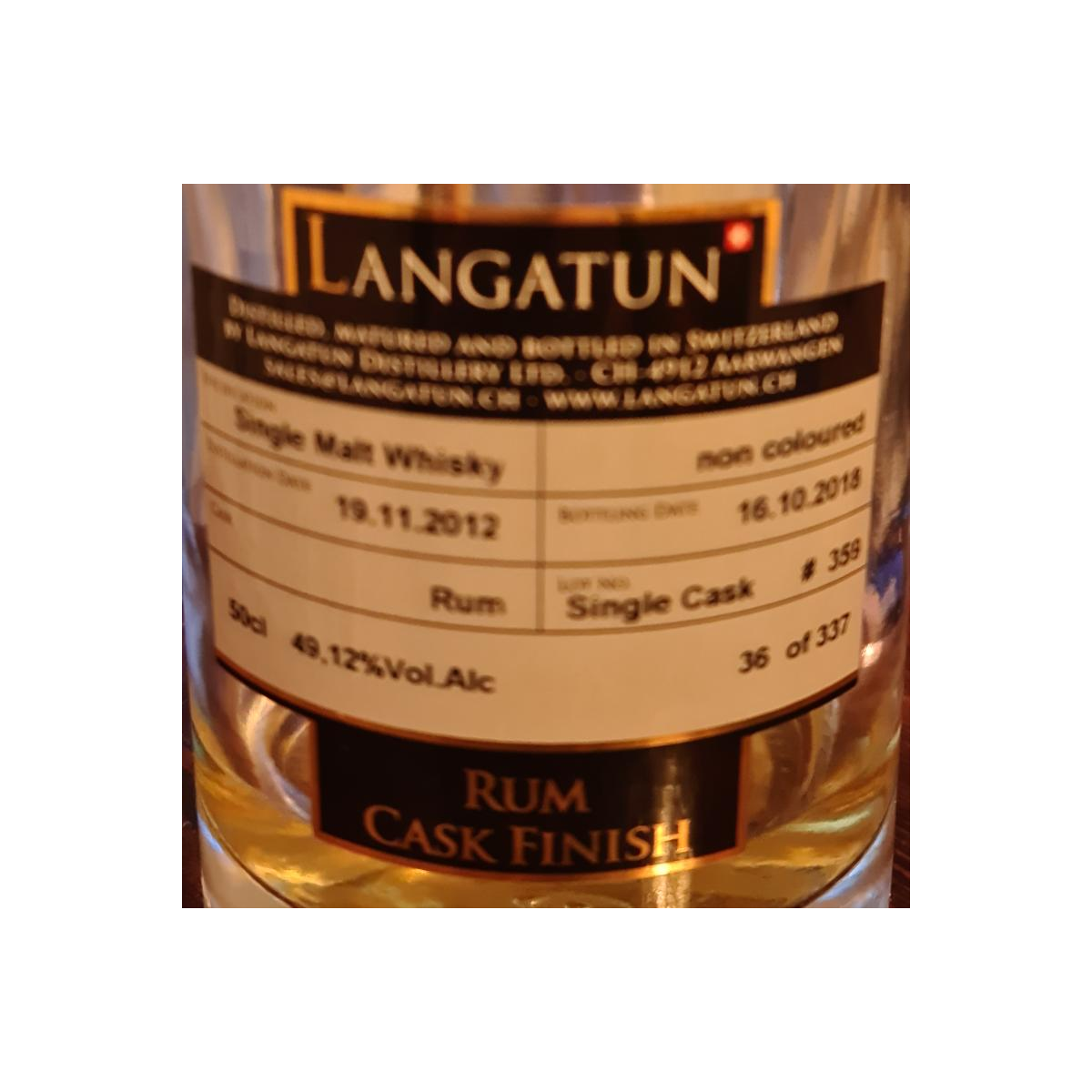 Langatun Rum Cask finish 2