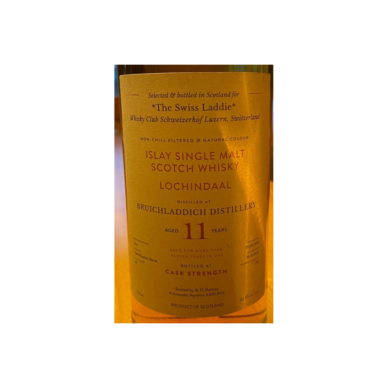 Bruichladdich 2009 11 Years Single Malt Whisky