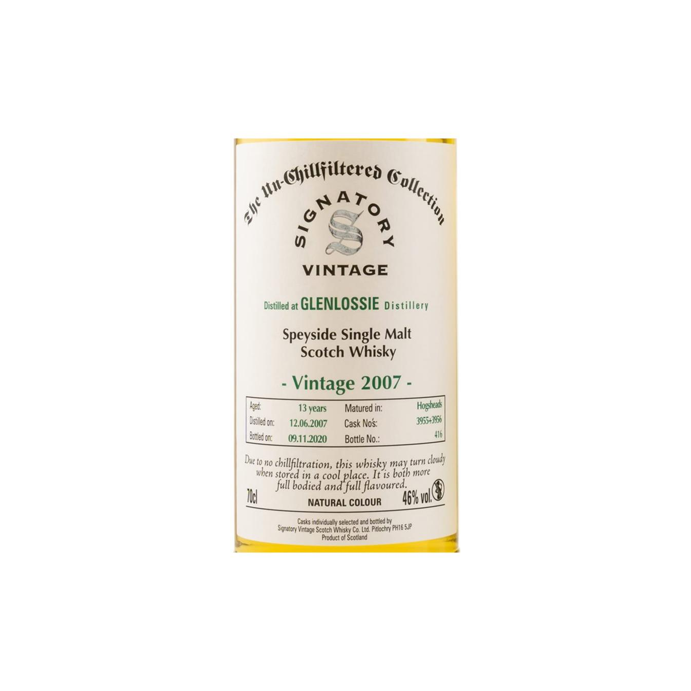 Glenlossie The Un-Chillfiltered Collection 2007 13 Years Single Malt Whisky 2