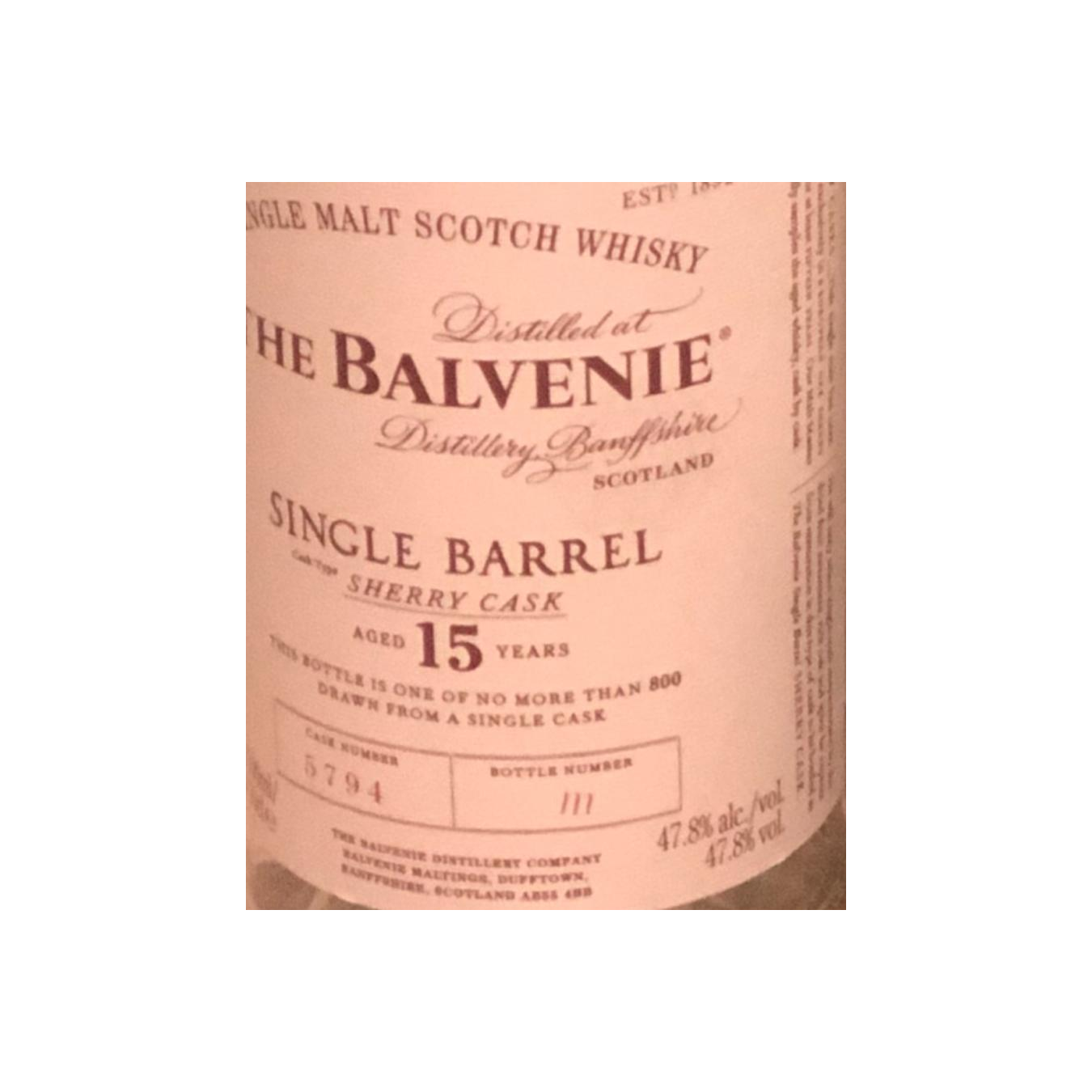 Balvenie 15-year-old