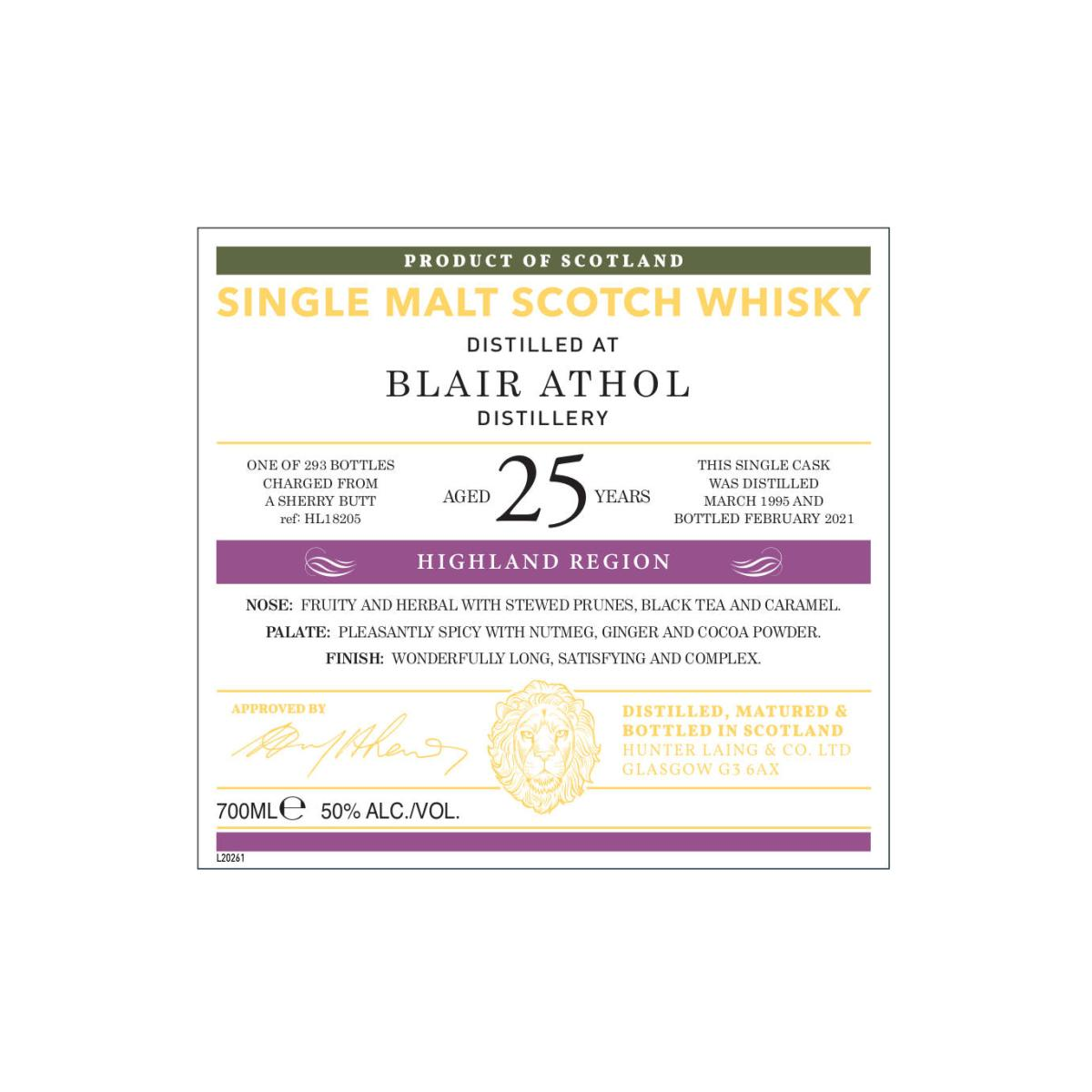 Blair Athol 1995 25 Years Single Malt Whisky 3