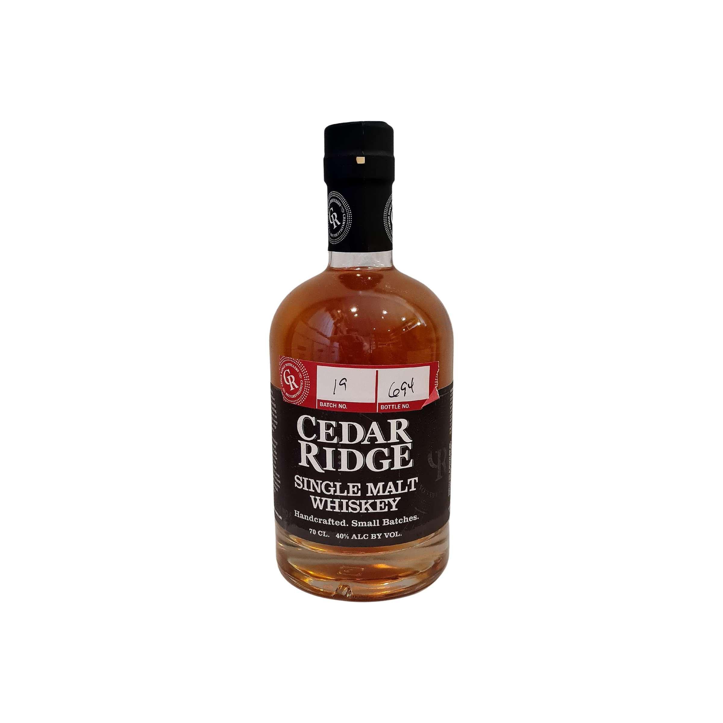 Cedar Ridge Single Malt Whisky