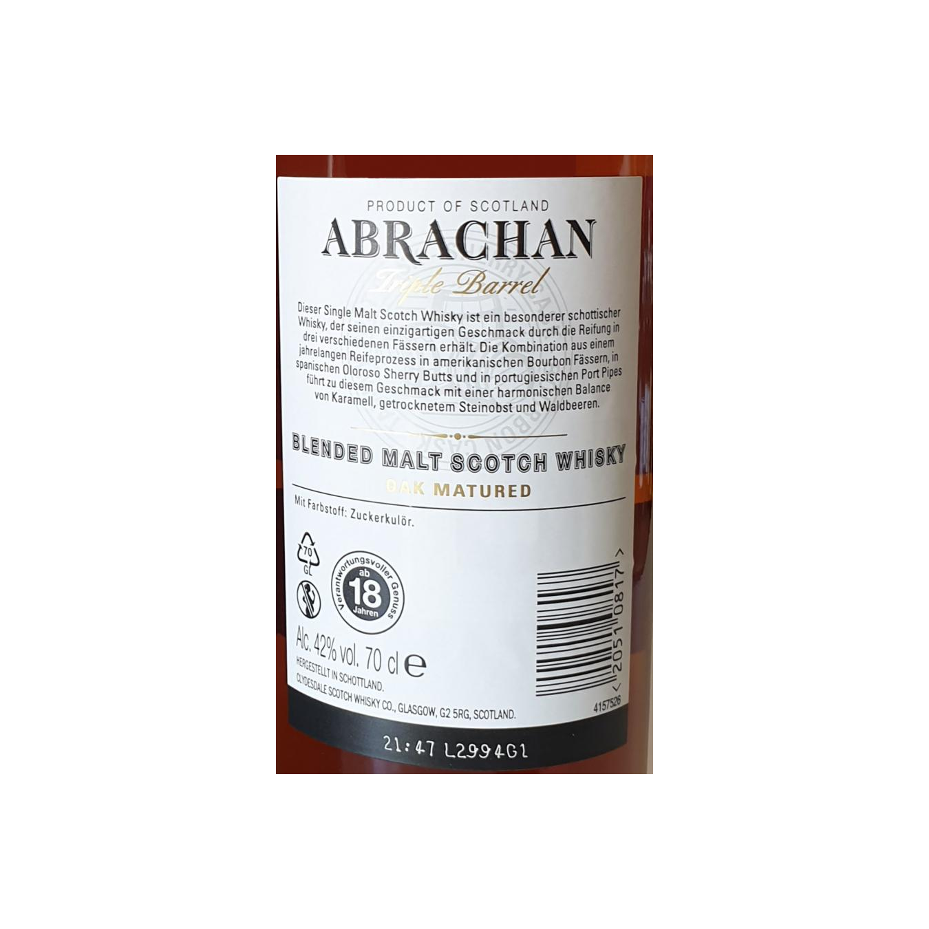Abrachan Blended Malt Scotch Whisky Cd 2