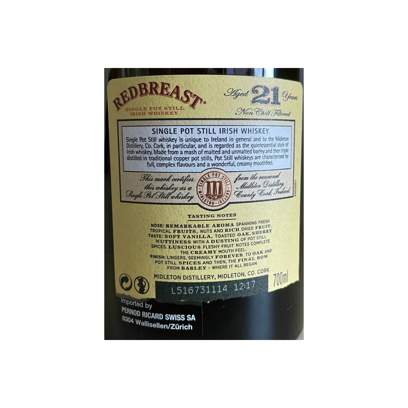 Redbreast 21 Years Single Pot Still Whisky 2