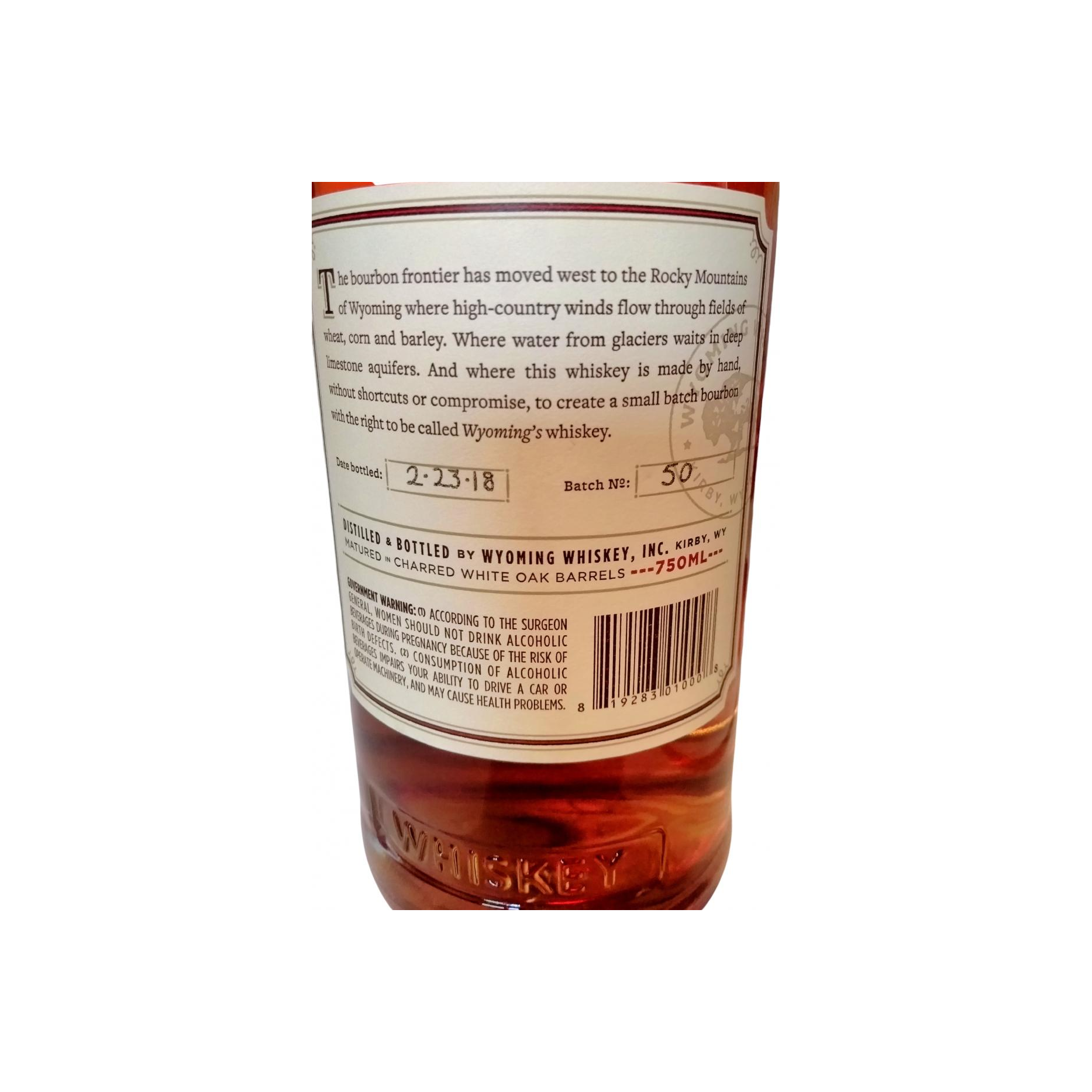 Wyoming Whiskey Small Batch Bourbon Whiskey 2