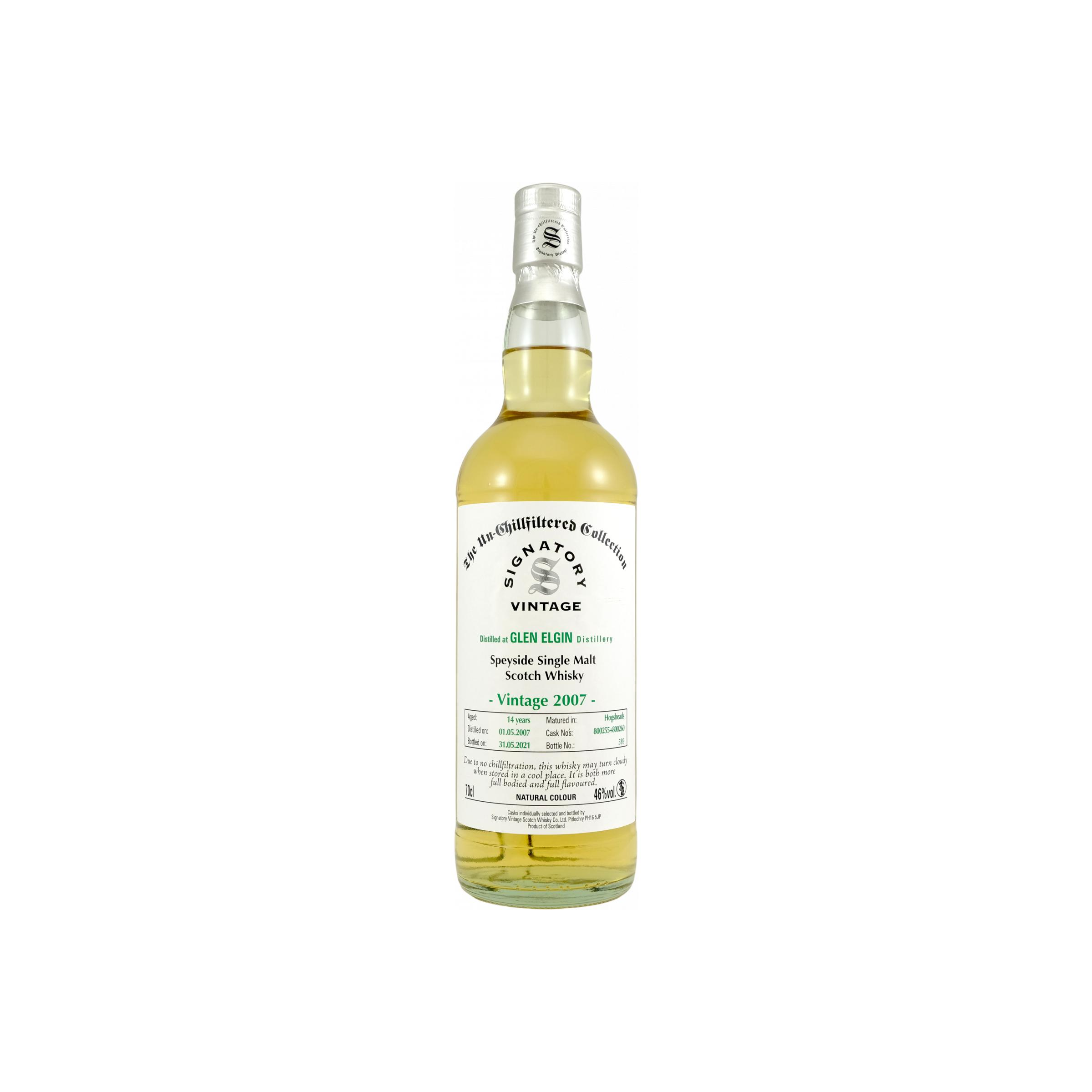 Glen Elgin The Un-Chillfiltered Collection 2007 14 Years Single Malt Whisky