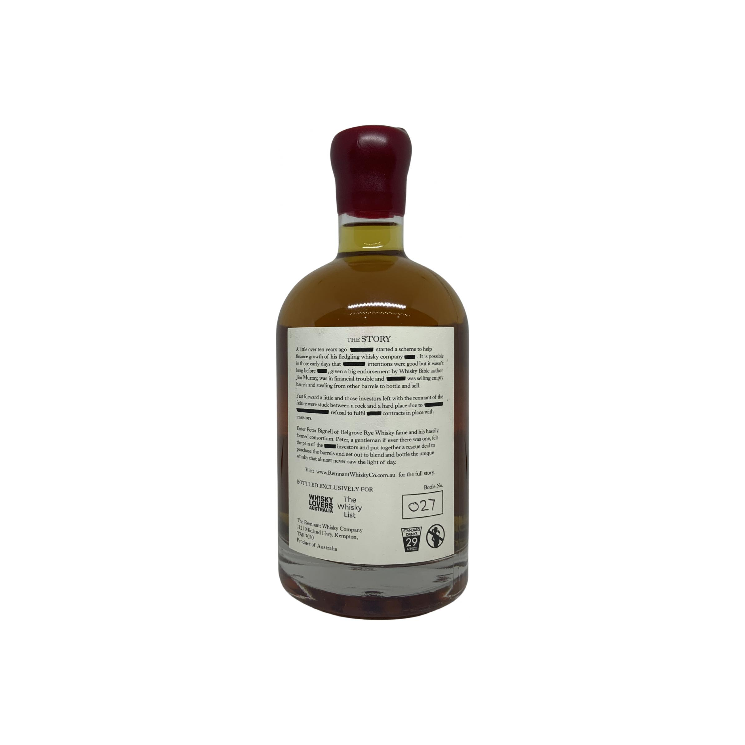 Tasmanian Single Malt The Vaccine TRWC 2