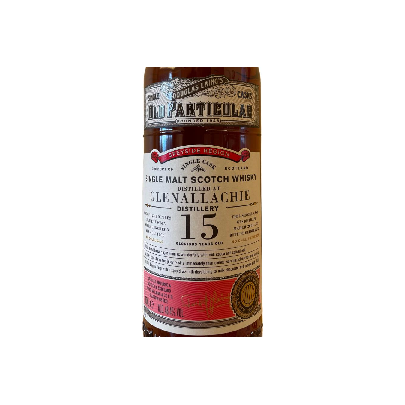 The GlenAllachie Old Particular 2005 15 Years Single Malt Whisky