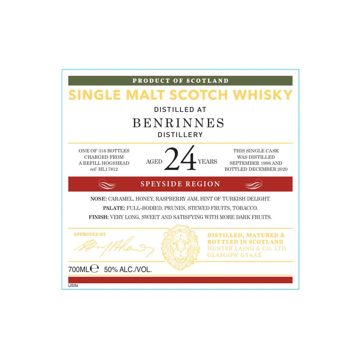 Benrinnes 1996 24 Years Single Malt Whisky 2