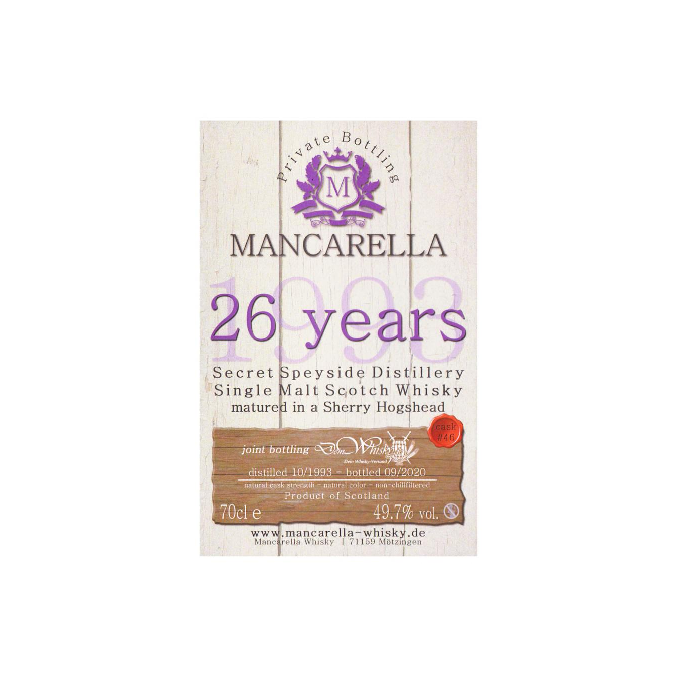 Secret Speyside Distillery 1993 Ma 2